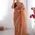 orange stylish gold net graceful girlie saree