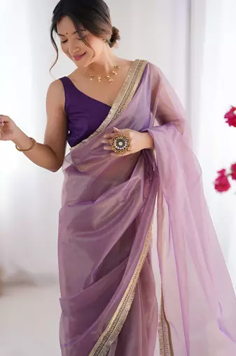 onion stylish gold net graceful girlie saree