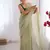 pista color stylish gold net fabric graceful girlie saree
