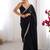 black color space art silk fabric saree with zalar lace border ethnic girlie saree
