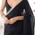 black color space art silk fabric saree with zalar lace border ethnic girlie saree
