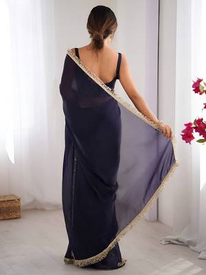purple space art silk blend saree with zalar lace border ethnic girlie saree 2