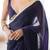 purple color space art silk fabric saree with zalar lace border ethnic girlie saree