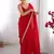 red color space art silk fabric saree with zalar lace border ethnic girlie saree