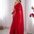 red color space art silk fabric saree with zalar lace border ethnic girlie saree