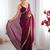 wine color space art silk fabric saree with zalar lace border ethnic girlie saree