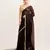 black color jimmy choo fabric saree with sequance codding lace border ethnic girlie saree