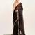 black color jimmy choo fabric saree with sequance codding lace border ethnic girlie saree