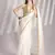 white jimmy choo fabric saree with sequance codding lace border ethnic girlie saree