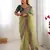 pista color banarasi crush fabric graceful partywear sequins embroidered saree