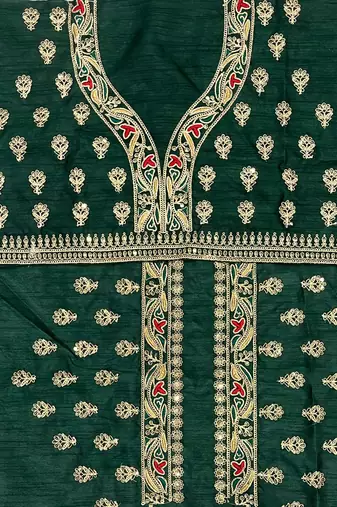 sea green faux banarasi crush graceful partywear sequins embroidered saree