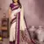 off white color handloom silk blend fabric weaving designer ethnic partywear saree