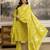 Yellow Pure Cotton Floral Print Kurta Pant with Dupatta Set