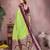 green color handloom silk blend fabric weaving designer ethnic partywear saree