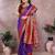 lavender color handloom silk blend fabric weaving designer ethnic partywear saree