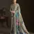 grey color stylish digital printed silk blend crepe fabric saree for trendy looks