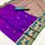 Purple pure handloom saree with matching blouse