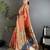 peacock & floral motifs light orange tissue paithani saree