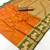 Orange pure handloom saree with matching blouse