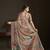 beige color stylish digital printed silk blend crepe fabric saree for trendy looks