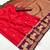 Red pure handloom saree with matching blouse