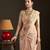 peach color stylish digital printed silk blend crepe fabric saree for trendy looks