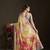 yellow color stylish digital printed silk blend crepe fabric saree for trendy looks