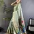 peacock & floral motifs pale blue tissue paithani saree