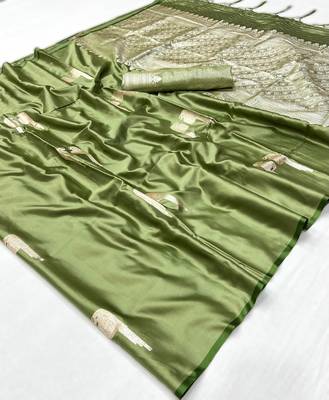 Green new pure satin weaving outfit  premium quality 4