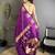motifs zari weaving purple soft silk banarasi saree