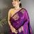 motifs zari weaving purple soft silk banarasi saree