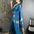 motifs zari weaving blue soft silk banarasi saree