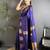motifs zari weaving violet soft silk banarasi saree