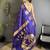 motifs zari weaving violet soft silk banarasi saree