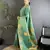 motifs zari weaving seagreen soft silk banarasi saree