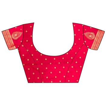 motifs zari weaving crimson red soft silk blend banarasi saree 4