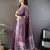 jacquard woven pattern purple lichi soft silk banarasi saree