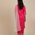 pink embroidered cotton kurta pant set with dupatta