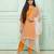 orange embroidered cotton kurta pant set with dupatta