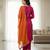 pink embroidered cotton kurta set with dupatta & pant