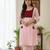 pink cotton woemsn kurta set with embroidered work