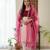 pink cotton woemsn kurta set with embroidered work