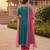 blue cotton kurta set with embroidered work