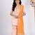 peach cotton sharara set with embroidered work