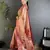 zari weaving dark peach tissue paithani saree