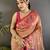 zari weaving dark peach tissue paithani saree