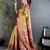 zari weaving beige tissue paithani saree