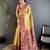 zari weaving golden yellow tissue paithani saree