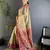 zari weaving beige tissue paithani saree