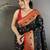 intricate motifs black soft silk banarasi saree